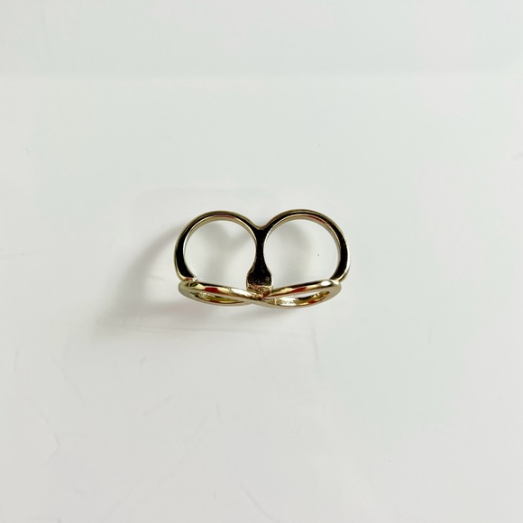 FOREVER 21 INFINITY SYMBOL DOUBLE KNUCKLE RING - Picture 2 of 3